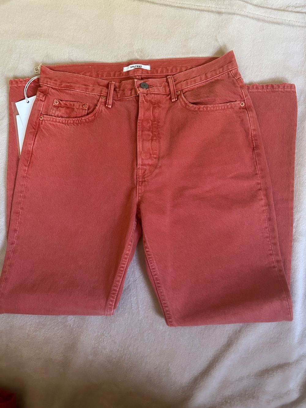GRLFRND Burnt Orange Straight Jeans - Picture 2 of 8